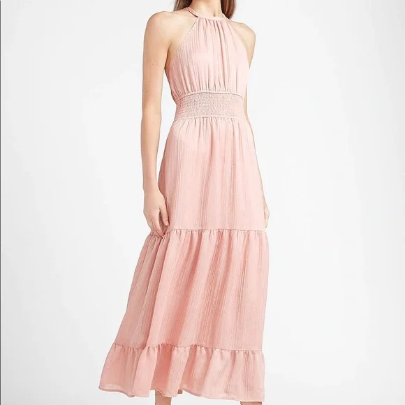 Express | Dresses | Express Halter Neck Maxi Smock Dress | Poshmark